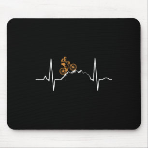 Bicycle Mtb Quotes Mountainbike Biker Cyclist Hear Mouse Pad