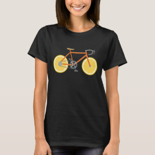 BICYCLE ON LEMON WHEELS Design of Women T-Shirt