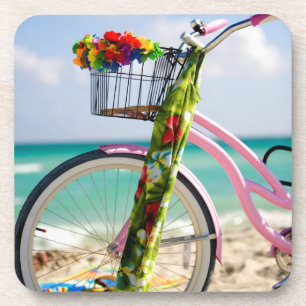 Bicycle On The Beach Miami, Florida Coaster
