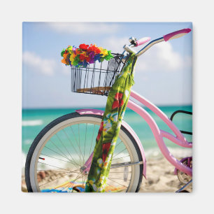 Bicycle On The Beach Miami, Florida Magnet
