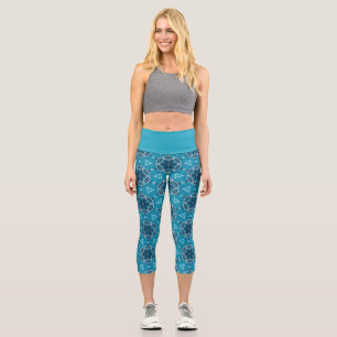 bicycle pattern  capri leggings