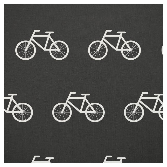 Bicycle pattern fabric | Bike print design textile (Swatch)