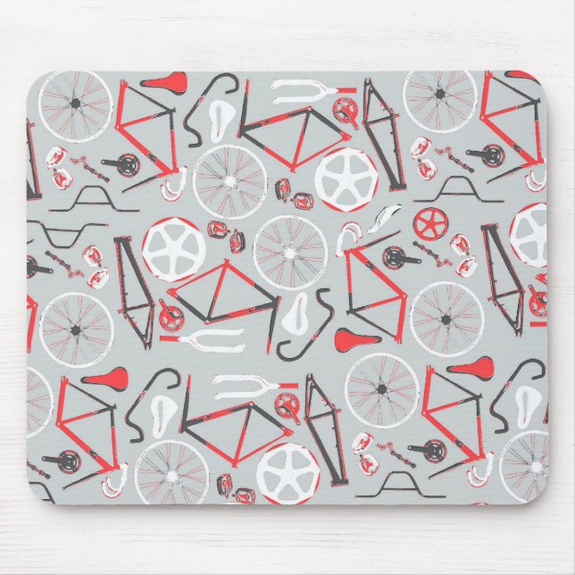 Bicycle Pattern Mouse Pad (Front)