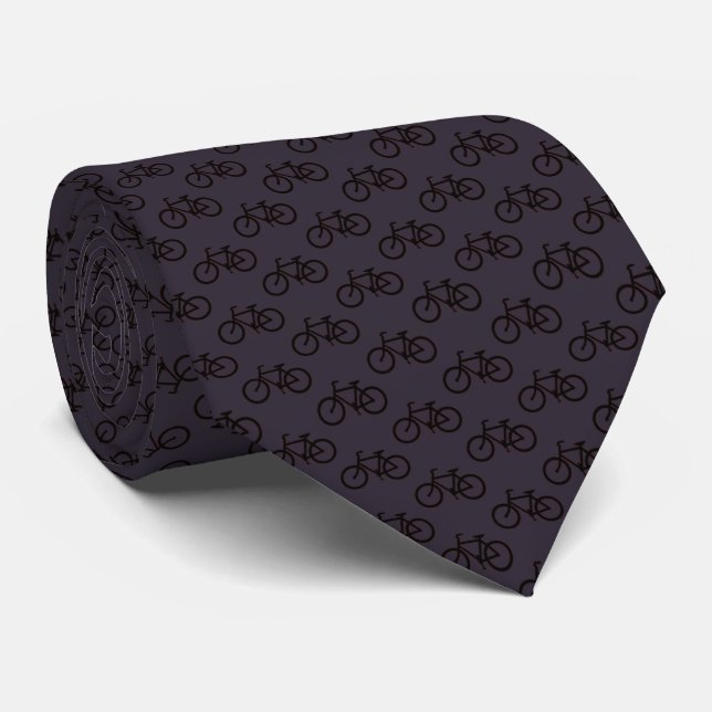 Bicycle Pattern Tie (Rolled)