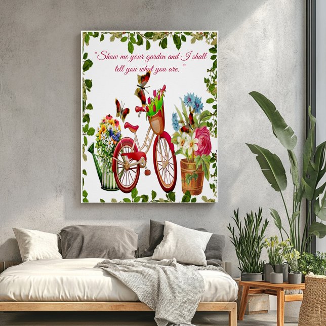 Bicycle Planters Centerpiece Outdoor Blooms Garden Poster (Bicycle Planters Centerpiece Outdoor Blooms Garden Poster)