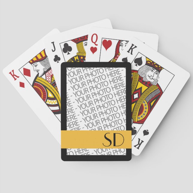 Bicycle Playing Cards, Photo & Monogram Template Cards (Back)