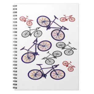 Bicycle Print Design Spiral Notebook