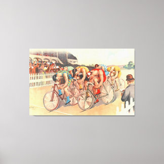 Bicycle Race 1895 Canvas Print