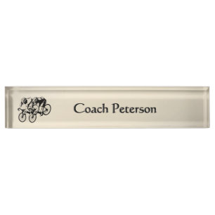 Bicycle Race Desk Name Plate