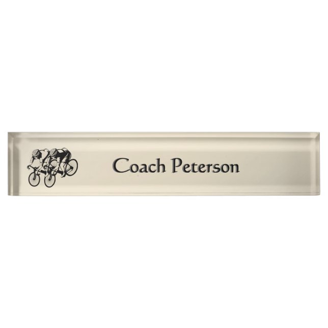 Bicycle Race Desk Name Plate (Front)