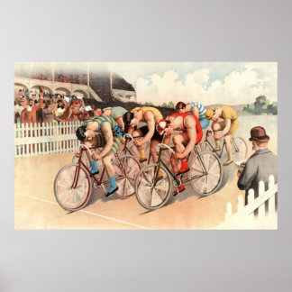 Bicycle race scene poster