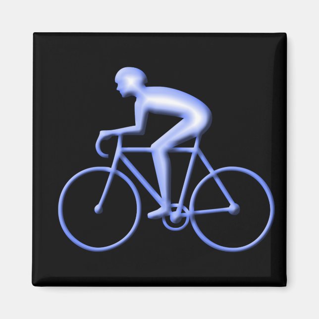 Bicycle Racing in Blue Magnet (Front)