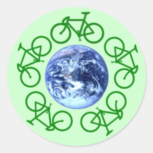 Bicycle Recycle Products Classic Round Sticker