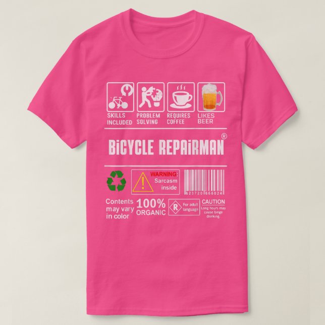 Bicycle Repairman Skills Included Bike Lovers Coff T-Shirt (Design Front)