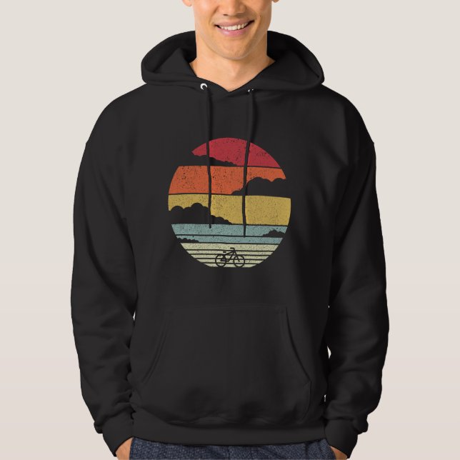 Bicycle . Retro Cycling Hoodie (Front)