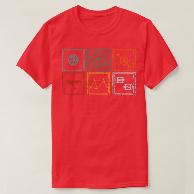 Bicycle Retro Cycling T-Shirt (Design Front)