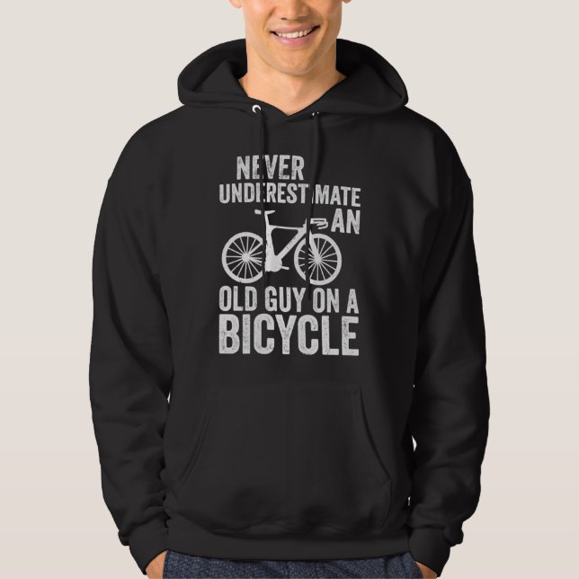 Bicycle Rider Life Begins Where The Road Ends Bike Hoodie (Front)