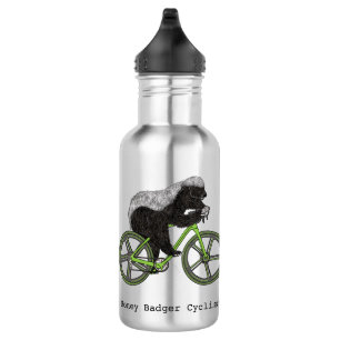 Bicycle Riding Honey Badger  532 Ml Water Bottle