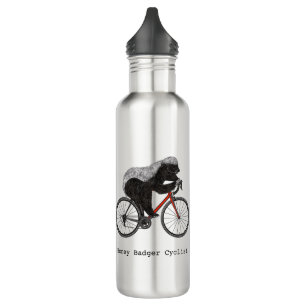 Bicycle Riding Honey Badger  710 Ml Water Bottle