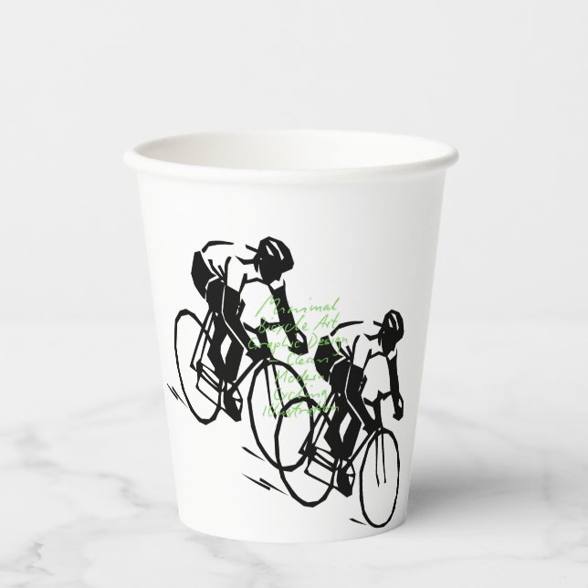 Bicycle Riding Race  Paper Cups (Front)