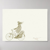 Bicycle Riding with Dinosaur 7x5