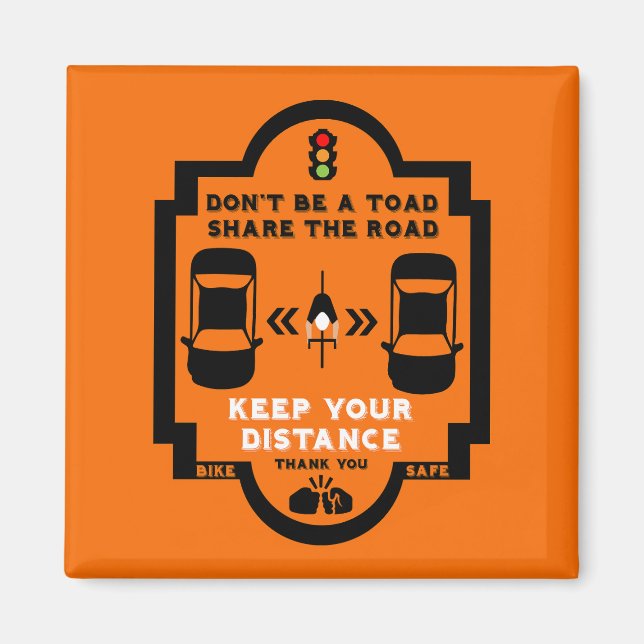 Bicycle Road Safety Awareness Magnet (Front)