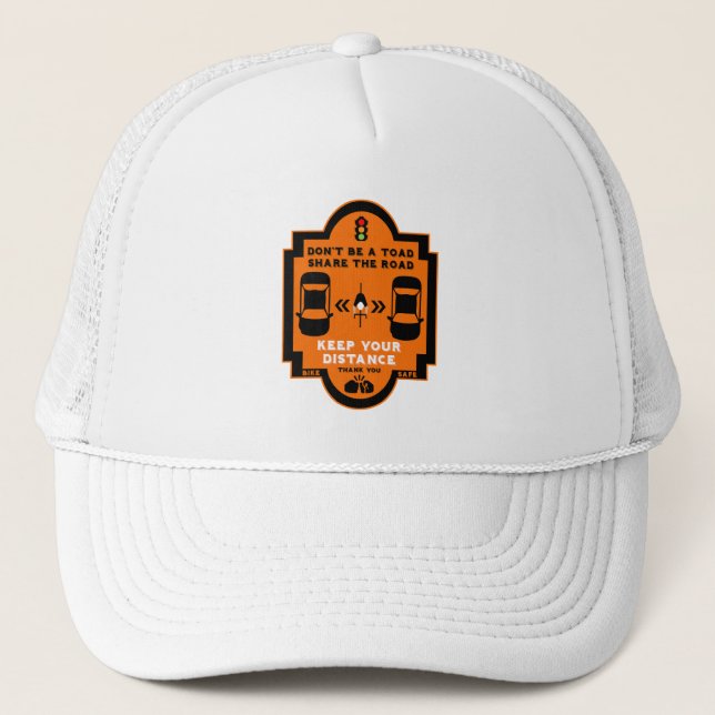 Bicycle Road Safety Awareness Trucker Hat (Front)