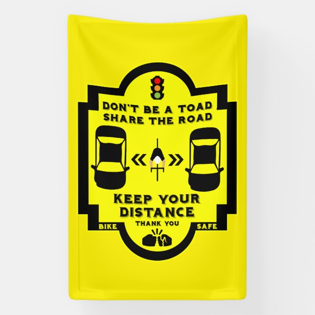 Bicycle Road Safety Banner (Vertical)