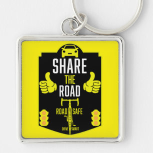 Bicycle Road Safety Key Ring