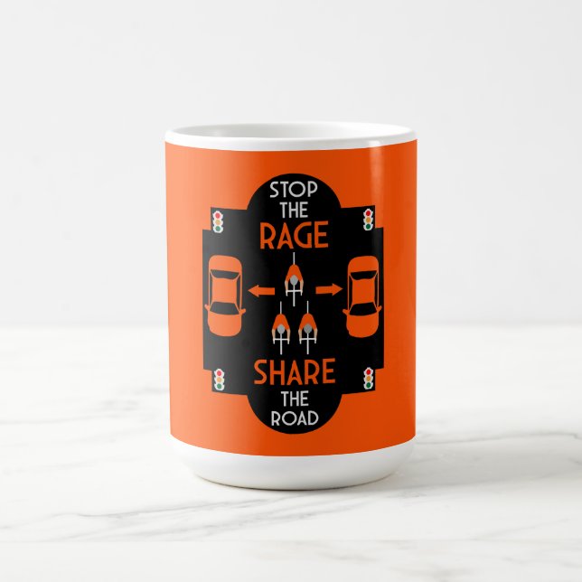 Bicycle Road Safety Magic Mug (Center)