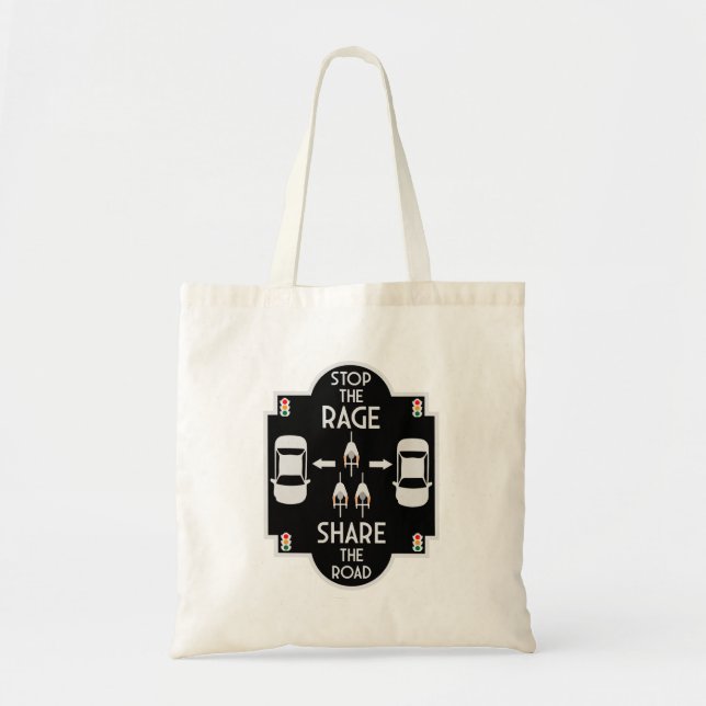 Bicycle Road Safety Tote Bag (Front)