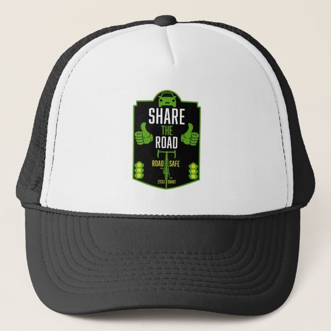 Bicycle Road Safety Trucker Hat (Front)