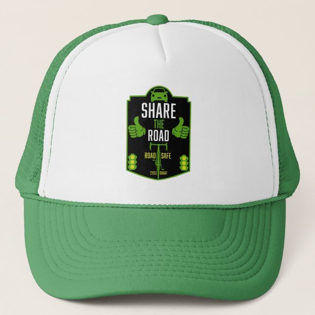 Bicycle Road Safety Trucker Hat (Front)