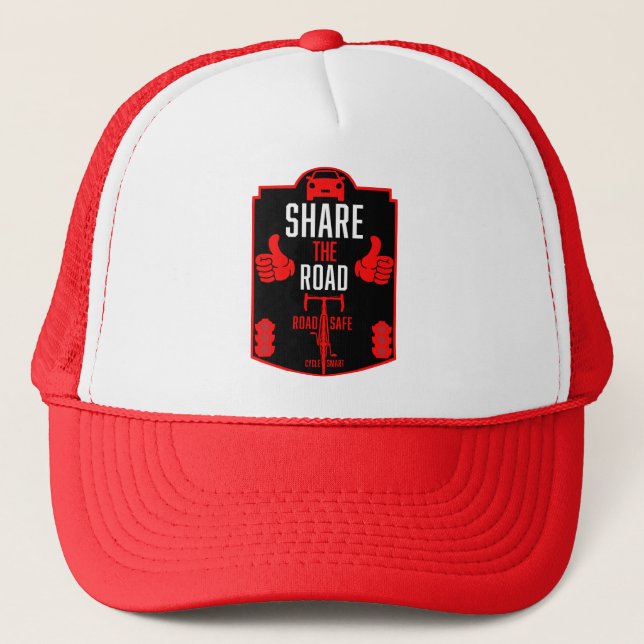 Bicycle Road Safety Trucker Hat (Front)