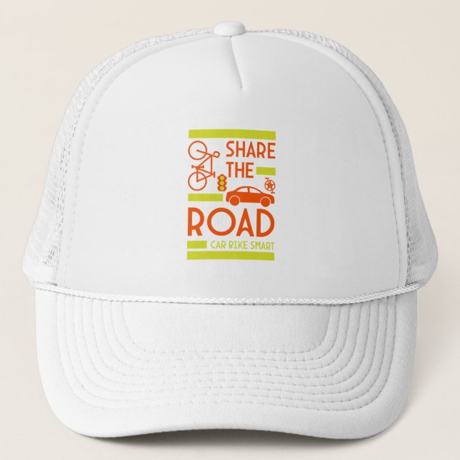 Bicycle Road Safety Trucker Hat (Front)