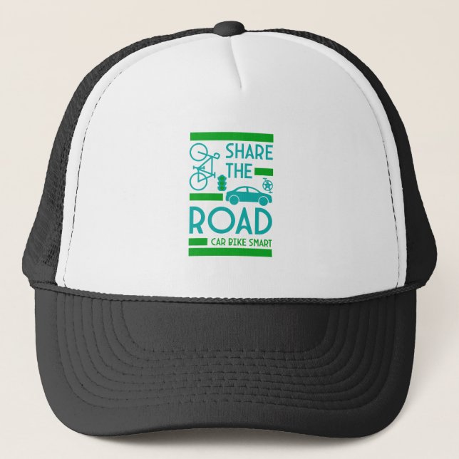 Bicycle Road Safety Trucker Hat (Front)