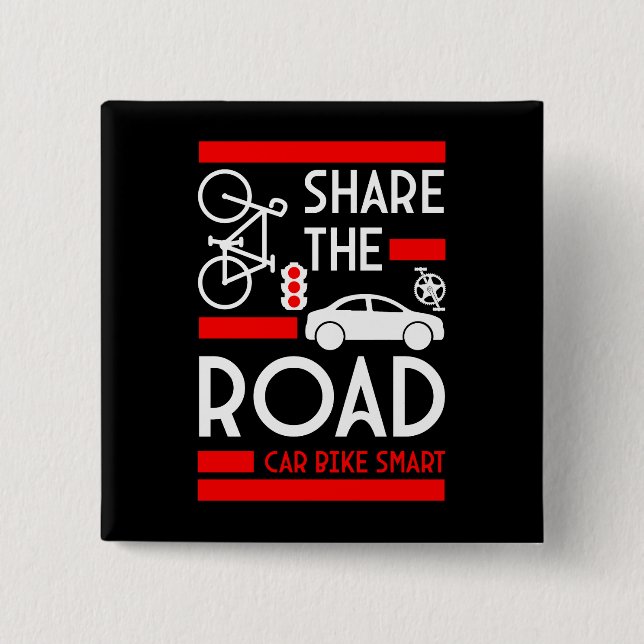 Bicycle Road Safety Week 15 Cm Square Badge (Front)