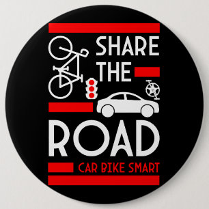 Bicycle Road Safety Week 6 Cm Round Badge
