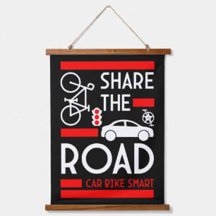 Bicycle Road Safety Week Hanging Tapestry