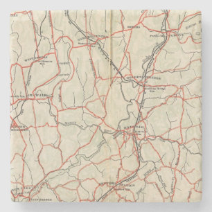 Bicycle Roads in New York and Conneticut 4 Stone Coaster