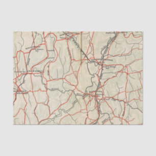 Bicycle Roads in New York and Conneticut 4 Tissue Paper