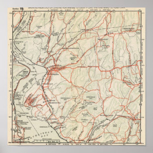 Bicycle Roads in New York and Conneticut 5 Poster