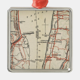 Bicycle Roads in New York and Conneticut 7 Metal Tree Decoration