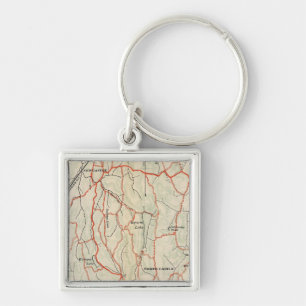 Bicycle Roads in New York and Conneticut 8 Key Ring