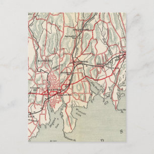 Bicycle Roads in New York and Conneticut 8 Postcard