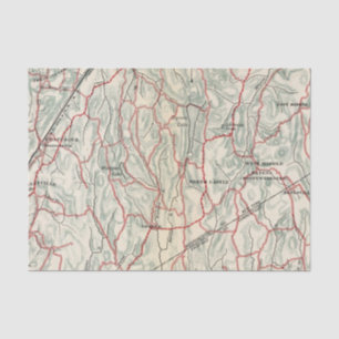 Bicycle Roads in New York and Conneticut Tissue Paper