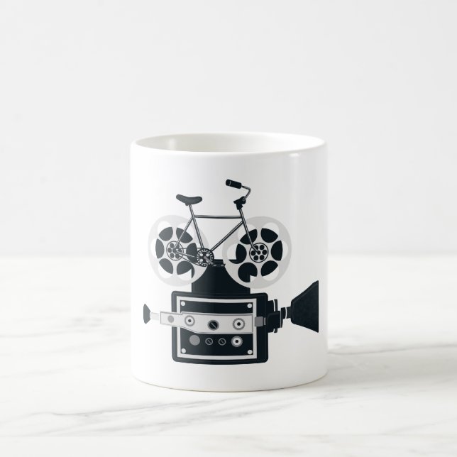 Bicycle Roll Film Art Coffee Mug (Center)