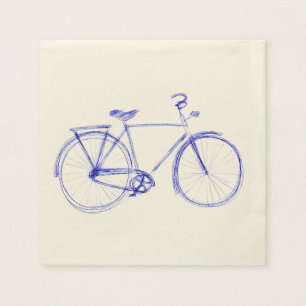 Bicycle scribble napkin