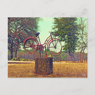 Bicycle Sculpture on Kneese Rd., Crabapple, TX Postcard