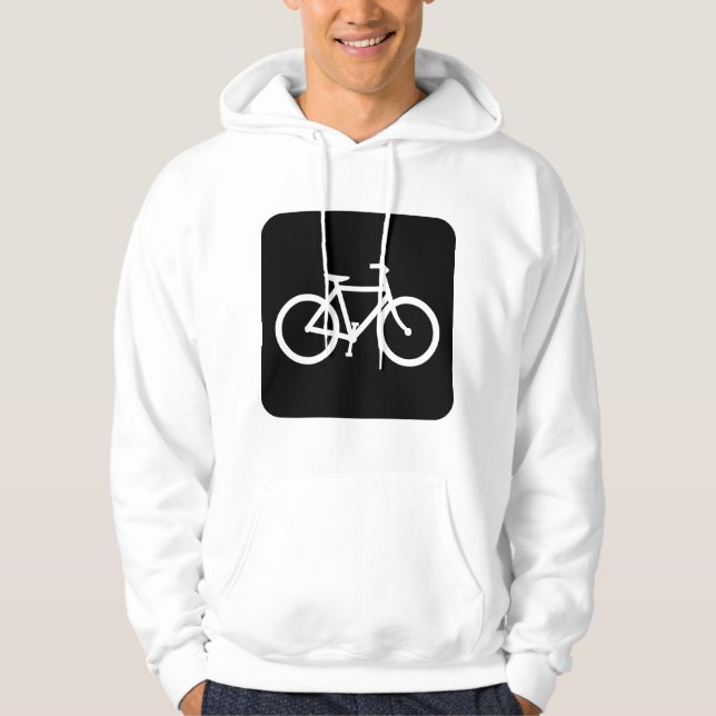 Bicycle Sign - Black Hoodie (Front)